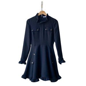 JW Anderson Ruffle Trim Fit-&-Flare Dress